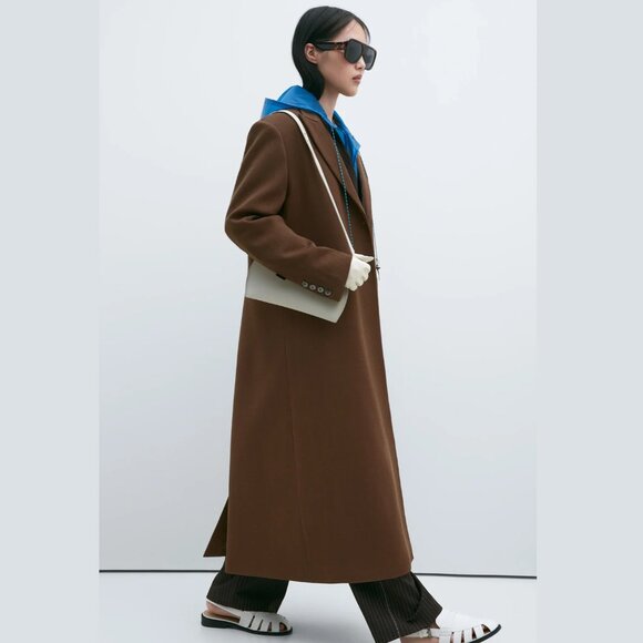 NWT CORDERA wool Long coat in Root OS - Picture 3 of 3